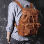 Balo Da Bò Sáp VINTAGE Chứa Laptop Đa Chức Năng TUDA BPL341