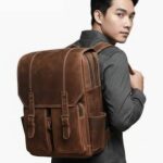 Balo Da Bò Sáp RETRO Chứa Laptop Đa Chức Năng TUDA BPL307