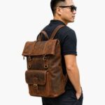 Balo Da Bò Sáp HANDMADE Chứa Laptop Đa Chức Năng TUDA BPL417