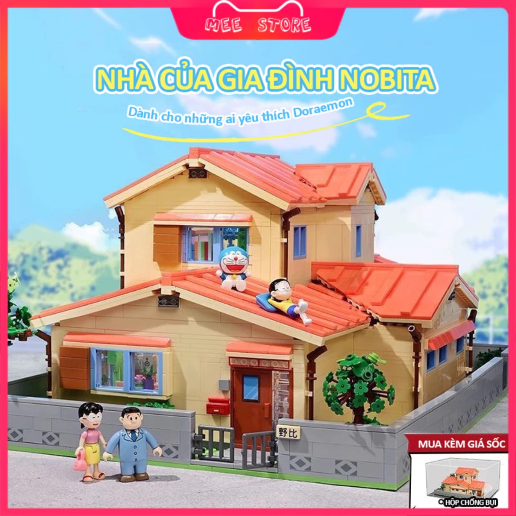 [QUÀ TẶNG ĐẶC BIỆT] Bộ mô hình đồ chơi lắp ráp nhà Nobita